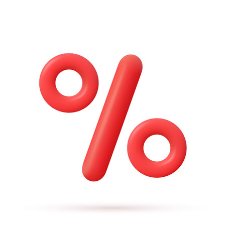 Red Percent Signのイラスト素材