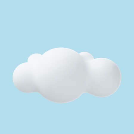 3d realistic simple cloudsのイラスト素材