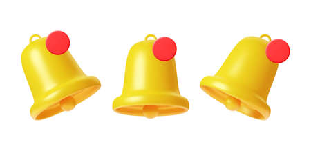 3d notification bell iconのイラスト素材