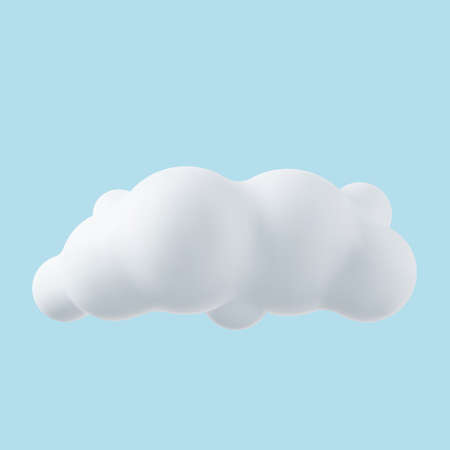 3d realistic simple cloudsのイラスト素材
