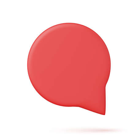 Blank red speech bubble pinのイラスト素材
