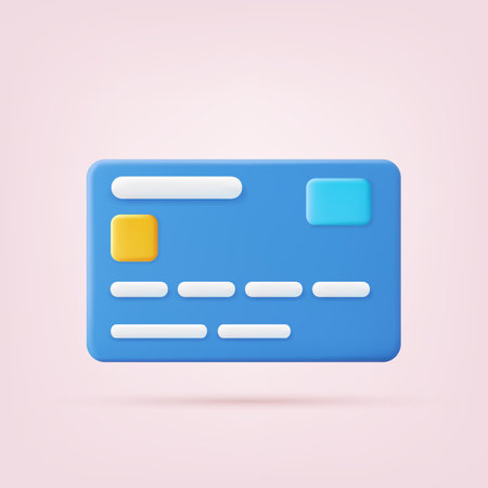 3d credit cardのイラスト素材