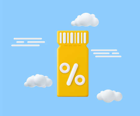 3D renderin couponのイラスト素材