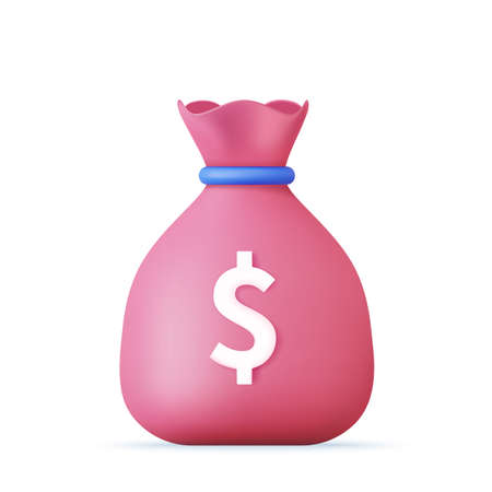 Money bag with dollar iconのイラスト素材