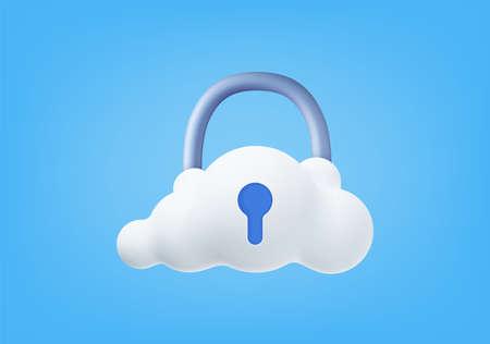 White fluffy cloud lockerのイラスト素材