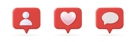Social media like icon concept.