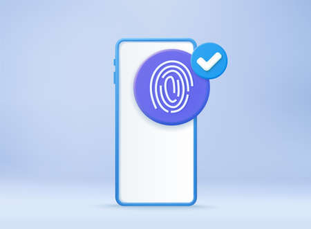 Electronic fingerprint on pass scanning mobile phone