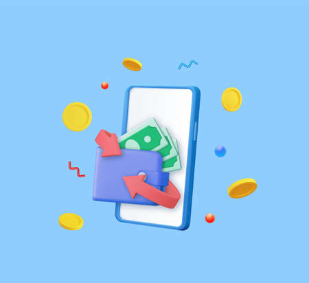Cashback in wallet icon concept.のイラスト素材