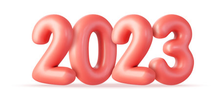 3d Happy New Year 2023.のイラスト素材
