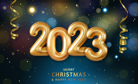 3d Happy New Year 2023 background.のイラスト素材