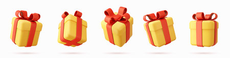 3d gifts box.のイラスト素材