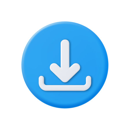 3d download icon