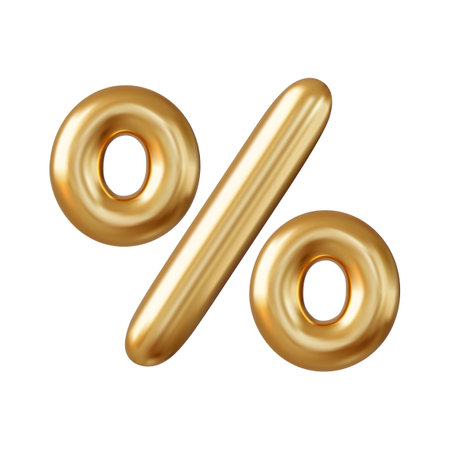 3d symbol percentageのイラスト素材