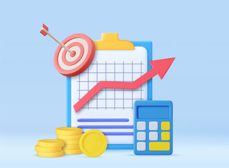 3d Financial investmentのイラスト素材