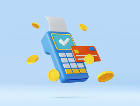 3d Online payment concept.のイラスト素材