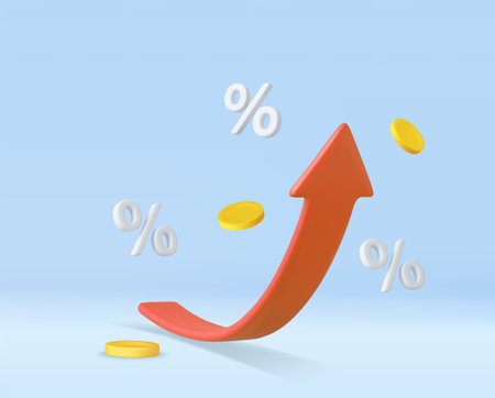 3d arrow of moneyのイラスト素材