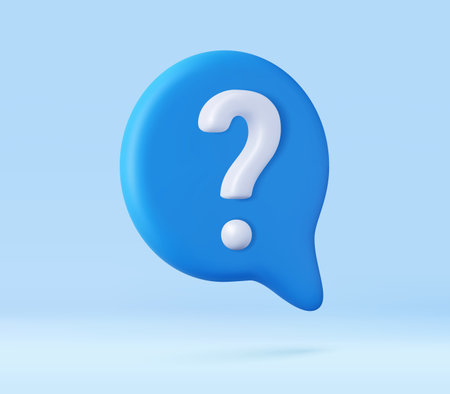 3d Message box with question mark icon.のイラスト素材