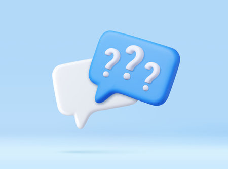 3d rendering faq icon,のイラスト素材