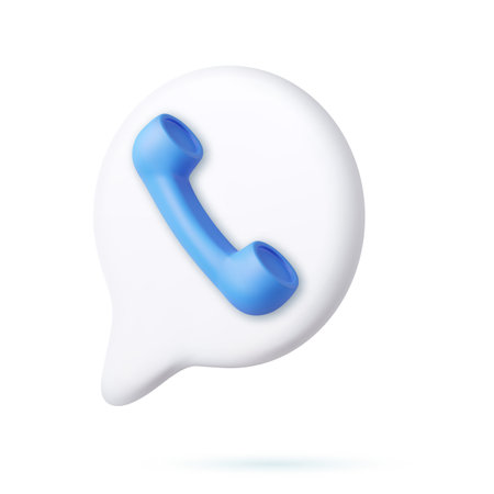 3d Speech cloud with handset.のイラスト素材