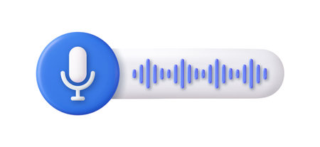 3d voice message for mobile device design.のイラスト素材