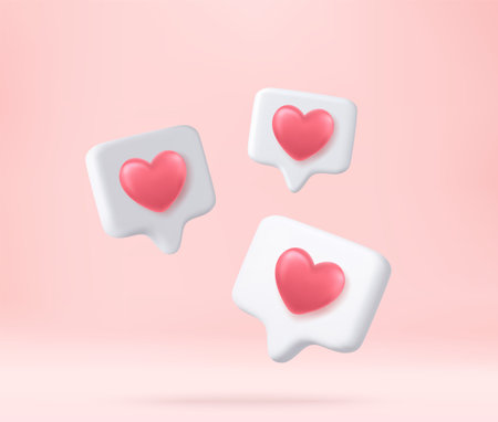 3D Social media online platform concept,のイラスト素材