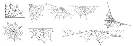 Spider web setのイラスト素材