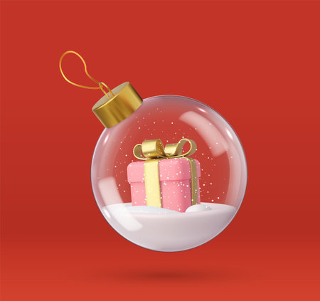 3d Merry Christmas and Happy New Year.のイラスト素材