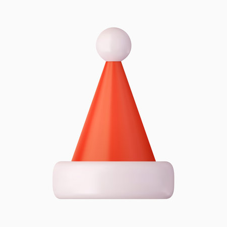 3d Santa Claus hatのイラスト素材