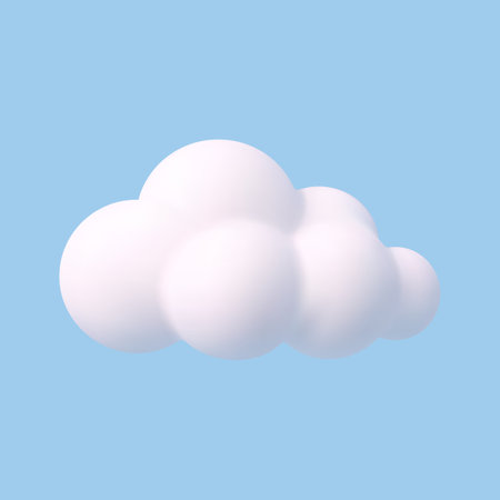 3d realistic simple cloud.のイラスト素材
