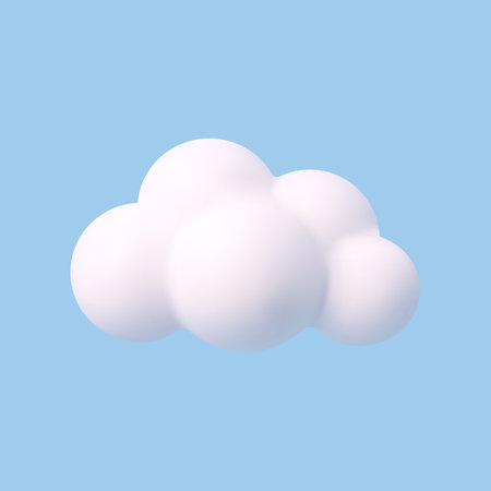 3d realistic simple cloudsのイラスト素材