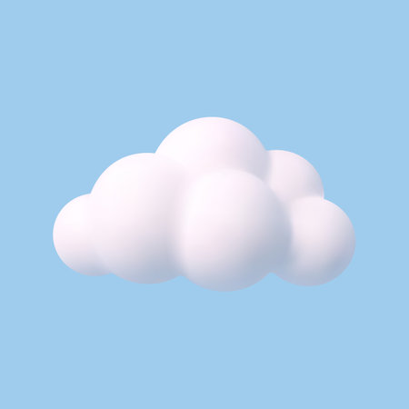 3d realistic simple clouds.のイラスト素材