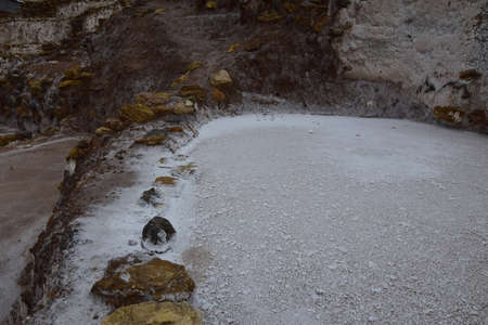 Terraced salt pans also known as (Salineras de Maras), among the most scenic travel destination in...