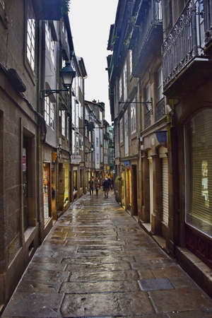 Santiago de Compostela, Spain - 30 October 2019: Architecture of Santiago de Compostela