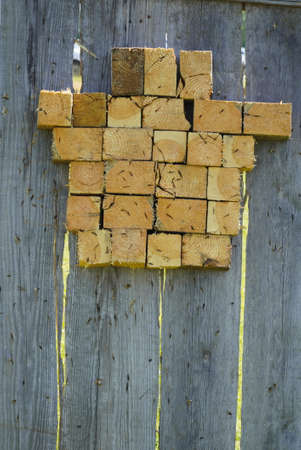 Wooden stand for throwing axes and knives, Throw target