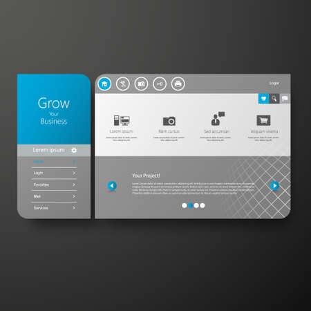Minimal Website Template Designのイラスト素材