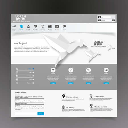 Website Template / Clean and Minimalisticのイラスト素材