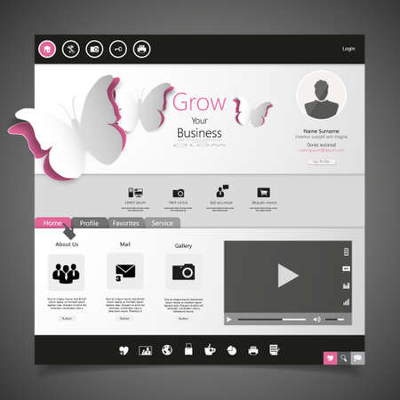 Minimal Website Designのイラスト素材