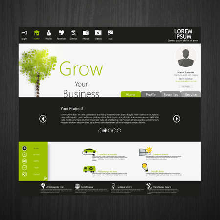 Green eco professional websiteのイラスト素材