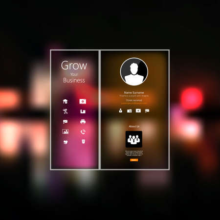 Website or interface template designのイラスト素材
