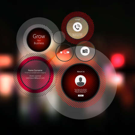 Flat ui design night city infographic template, EPS 10のイラスト素材
