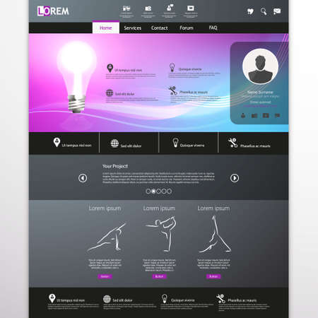 Clean, Modern Website template designのイラスト素材