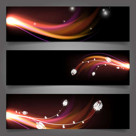 Abstract wavy banners. Vector illustration eps 10のイラスト素材