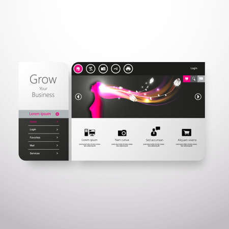 Website design template, vector.のイラスト素材