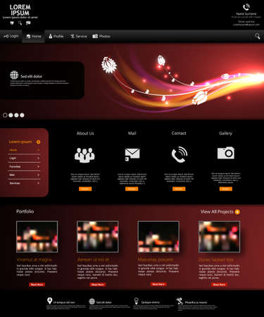 Professional Website Design Dark Templateのイラスト素材