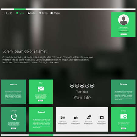Design of the menu for a website. Creative web designのイラスト素材
