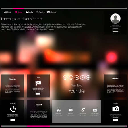 Creative Dark Website Templateのイラスト素材