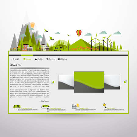 Origami Eco Websiteのイラスト素材