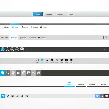 Web Design Menu Navigation Bar Website Headerのイラスト素材