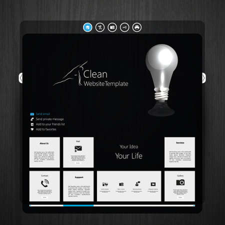 Professional website template in editable vector formatのイラスト素材