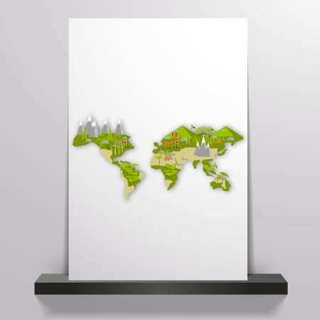 Eco business brochure templateのイラスト素材